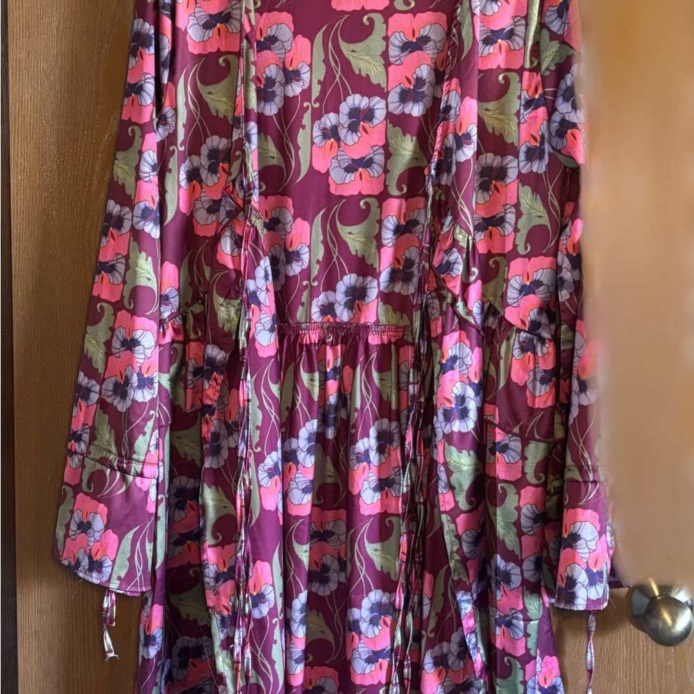 Floral Tiered Dress in Berry Pink